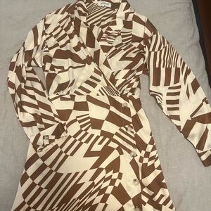 The Post Brown and Cream Dress